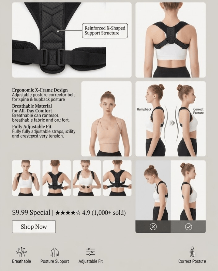 Posture Corrector - VléraPosture CorrectorXLVlérablack