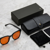 Black frame orange lens set