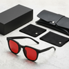 Black frame red film set