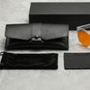 Transparent gray orange lens set