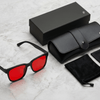 Thin Black fram red lens set