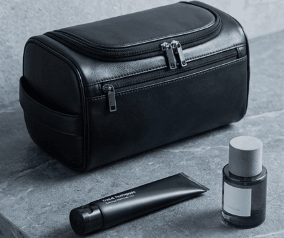 Leather Toiletry Bag - VléraLeather Toiletry BagVléraLeather Toiletry Bag - VléraLeather Toiletry BagVléraPU - Black