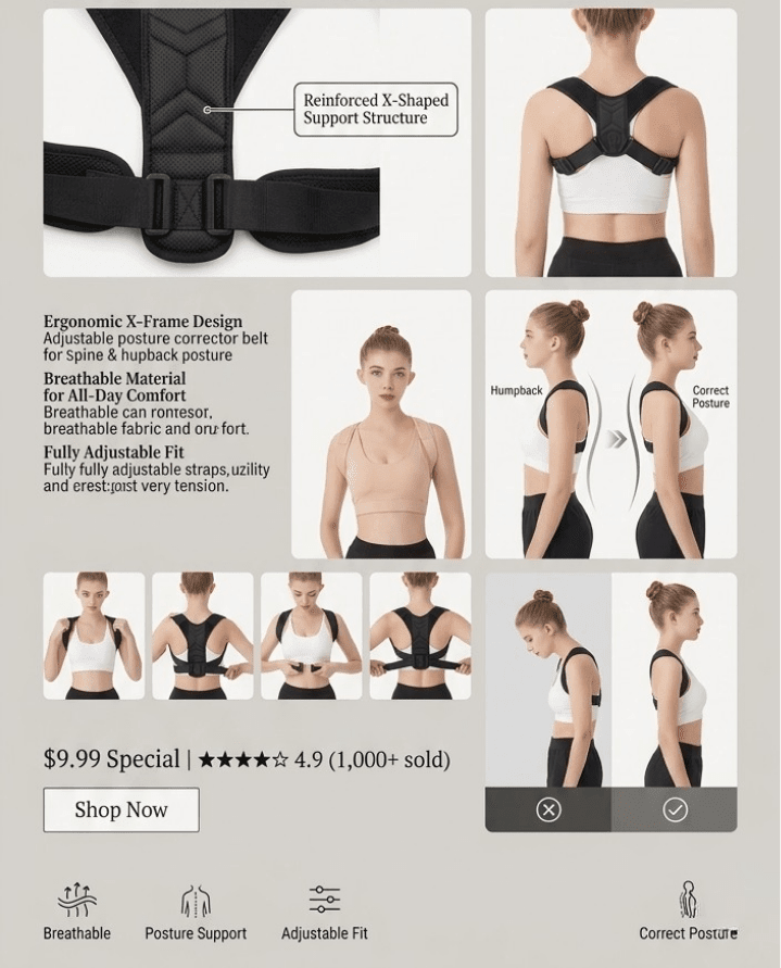 Posture Corrector - VléraPosture CorrectorVléraXLPosture Corrector - VléraPosture CorrectorXLVlérablack